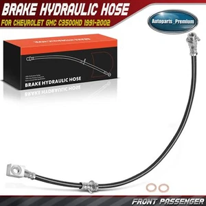 Front Passenger Right Brake Hydraulic Hose for Chevrolet GMC C3500HD 1991-2002 - Picture 1 of 9