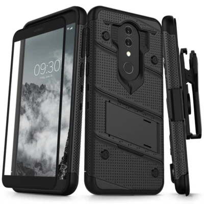 Funda Alcatel Onyx Serie ZIZO BOLT con Funda Protectora de Pantalla/Pata de Cabra Negra  Foto 1 de 2