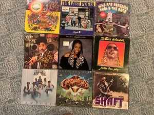 (9) Vinyl Record LP Covers only LOT, Last Poets, Kool & The Gang, Stevie Wonder - Picture 1 of 3
