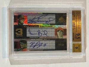 2004 Griffey Jr SP Prospects Future 42/50 Autos Triple #LFT-GBG BGS 9.5 - Picture 1 of 3