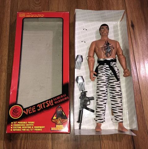 Vintage 1994 Vee Jitsu Samurai Warriors Rapid Force Action Figure 12" Tiger Cover