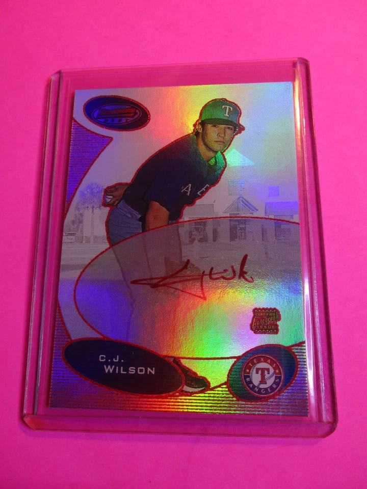 2003 Bowman's Best Red Refractor Ink Auto  #CJW C.J Wilson, CJ SSP #/25, Rookie - Image 1 of 1