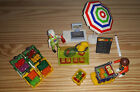 PLAYMOBIL COMMERCE ETALAGE MARCHE SUPERETTE VENDEUSE FRUIT LEGUMES  3202 COMPLET