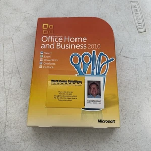 Microsoft Office 2010 Home & Business Full Retail Outlook/Excel/Word/PowerPoint - Picture 1 of 5