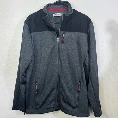 Orvis Performance full zip long sleeve size medium Gray and Black Fleece jacket - Image 1 of 4