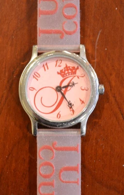 RELOJ PULSERA VINTAGE JUICY COUTURE MUJER ESFERA ROSA CUARZO CLÁSICO Y2k Foto 1 de 4