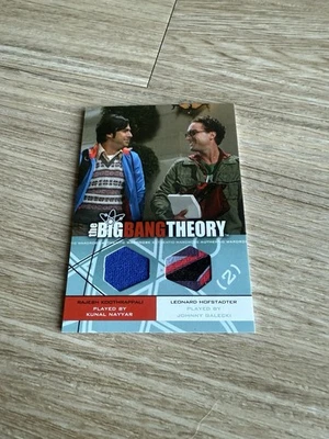 2012 Cryptozoic Big Bang Theory Rajesh Leonard Authentic Dual Wardrobe Card - Image 1 of 2