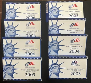 Lot of 34 Unites States Mint Proof Sets. 1969-2006. Original Box/COA - Picture 1 of 10
