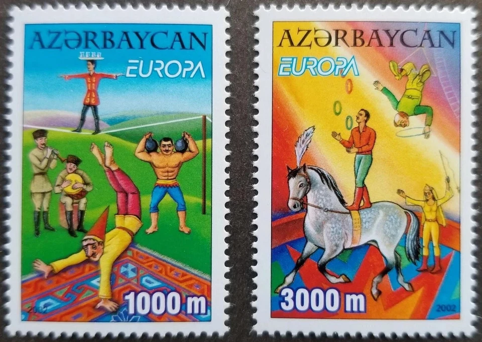 Sellos de Azerbaiyán 2002 ☀ Europa - Circo ☀ MNH** Foto 1 de 1