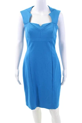 Antonio Melani Women's V-Neck Sleeveless Midi Shift Dress Blue Size 2 - Image 1 of 4