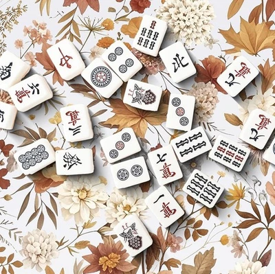 Mahjong All-in-One Tile Rack & Pusher Set (Clear) w/Mahjong Mat Autumn,Seasonal - Image 1 of 4