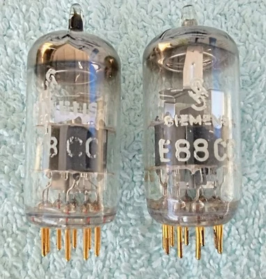 Vintage Elektronenröhre Fa Siemens, Typ E88CC / 1 Paar - geprüft / (N)OS - Bild 1 von 4