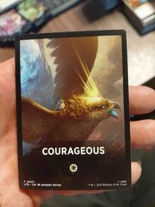 MTG TCG LORD OF THE RINGS Courageous Card Memorabilia Item Card - Picture 1 of 2