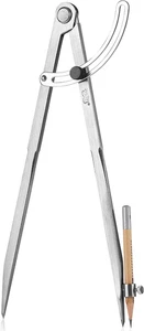 - Professional Compass for Woodworking, Large Compass for Geometry, Compass Draw - Picture 1 of 12