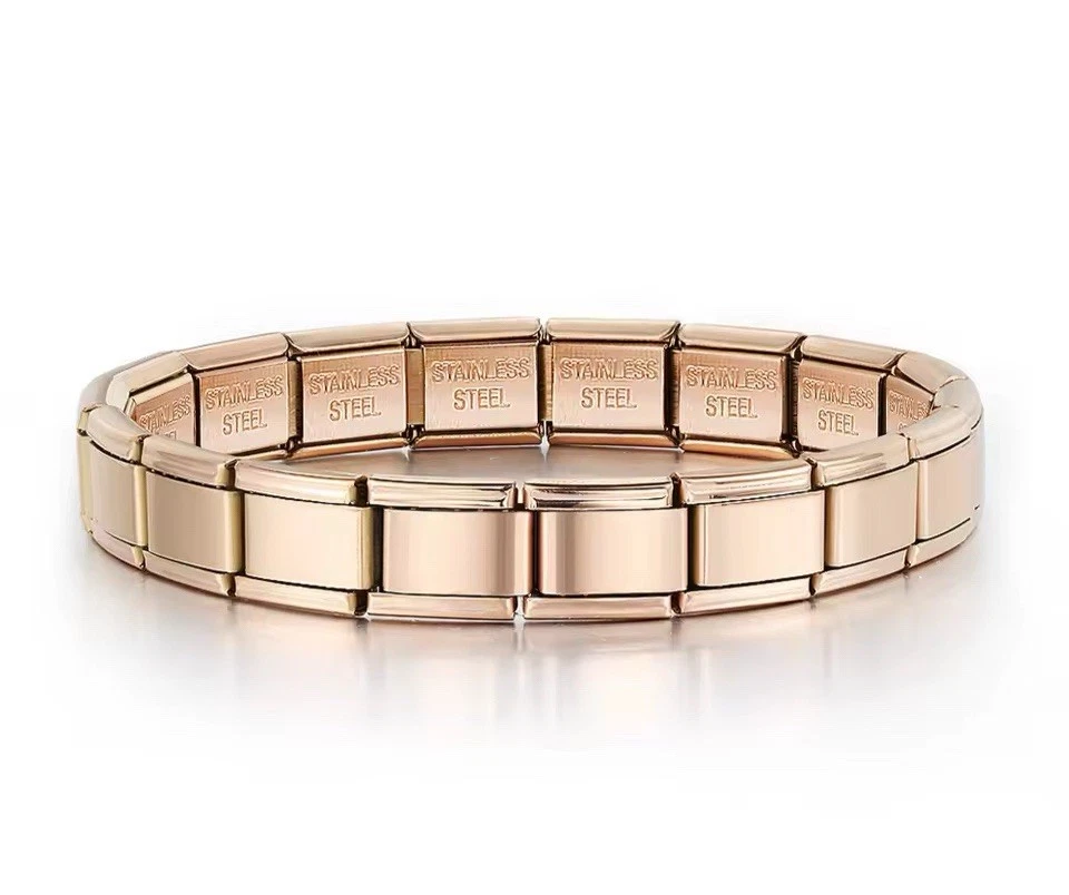 ELEGANTES DAMEN-ARMBAND – NAHTLOSER KOMFORT AUS EDELSTAHL ELASTISCH FARBE ROSE - Bild 1 von 1