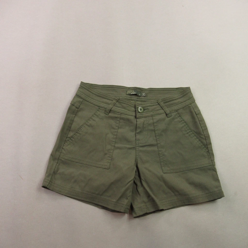 Shorts feminino Prana 2 bolsos leves ao ar livre verde chino - Imagem 1 de 4