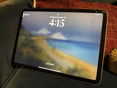 Apple iPad Air 11-inch M2 A2902 128GB Wi-Fi Purple - Working w/ Cracked Glass - Image 1 of 3