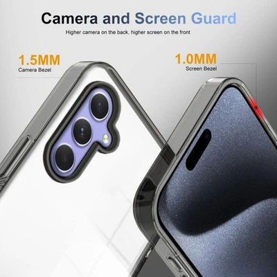 Custodia ibrida trasparente antiscivolo TPU 2,5 mm per Samsung Galaxy A55 5G - Immagine 1 di 4