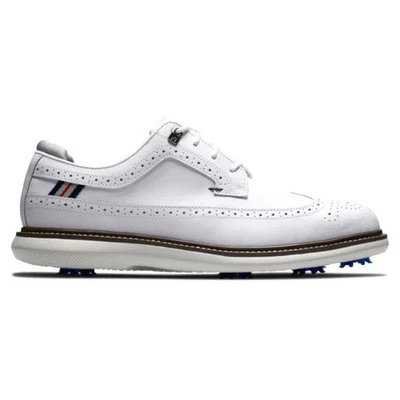 FootJoy Traditions Zapatos de Golf de Cuero con Picos para Hombres Talla 9M Blanco 57910 - NUEVO Foto 1 de 4