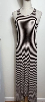 Vestido sin mangas Rachel Pally espalda cruzada a rayas para mujer pequeño maternidad elástico largo Foto 1 de 4