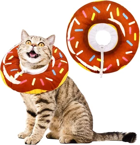 Cat Cone Collar Soft,Donut Pet Recovery Collar for Wound Healing,Adjustable Prot - Picture 1 of 12