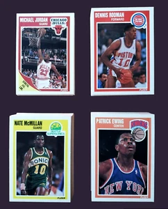 1989-90 Fleer Basketball Complete Card Set 1-168 Michael Jordan W/ NO STICKERS - Picture 1 of 21
