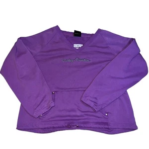Harley Davidson Mesa Arizona Purple Women's Cropped Sweatshirt Pullover - Picture 1 of 8