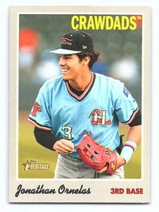 2019 Topps Heritage Minor League Jonathan Ornelas #11 Hickory Crawdads - Picture 1 of 2