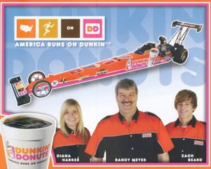 2008 Diana Harker Dunkin' Donuts Top Alcohol Dragster NHRA postcard - Picture 1 of 1