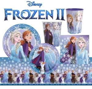 FROZEN II Birthday Plates Napkins Cups Tableware Tablecover - Picture 1 of 11