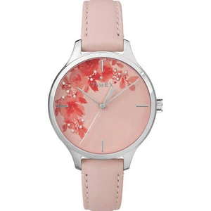 Reloj Timex para mujer Peyton cuarzo cristal detalles esfera rosa floral TW2R66600 - Imagen 1 de 3