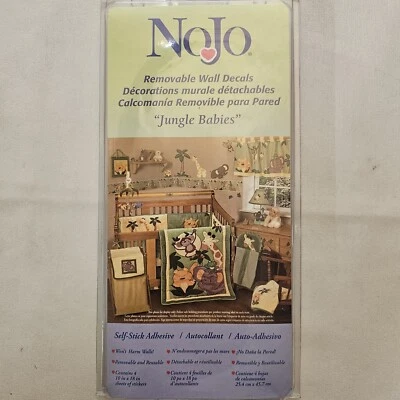 Jungle Babies Removable Wall Decals by NoJo child nursery decor monkey elephant - Image 1 of 4