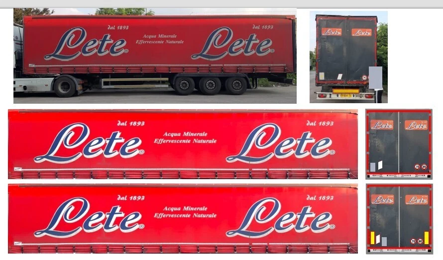 Grafica Lete Acqua sfondo rosso centinati base Herpa 1/87 - Immagine 1 di 1