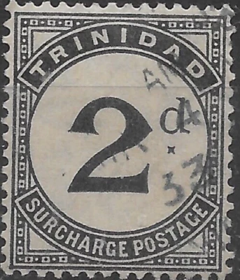 Trinidad y Tobago 1923 franqueo debido SC#J2 USADO EN MUY BUEN ESTADO Foto 1 de 2
