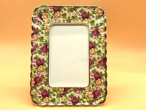 Vintage Royal Albert China Old Country Roses Chintz free standing photo frame. - Picture 1 of 7