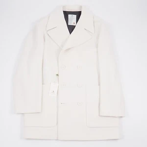 Luigi Borrelli Ivory Extra-Soft Plush Winter Peacoat XL / 44R NWT Outer Coat - Picture 1 of 9