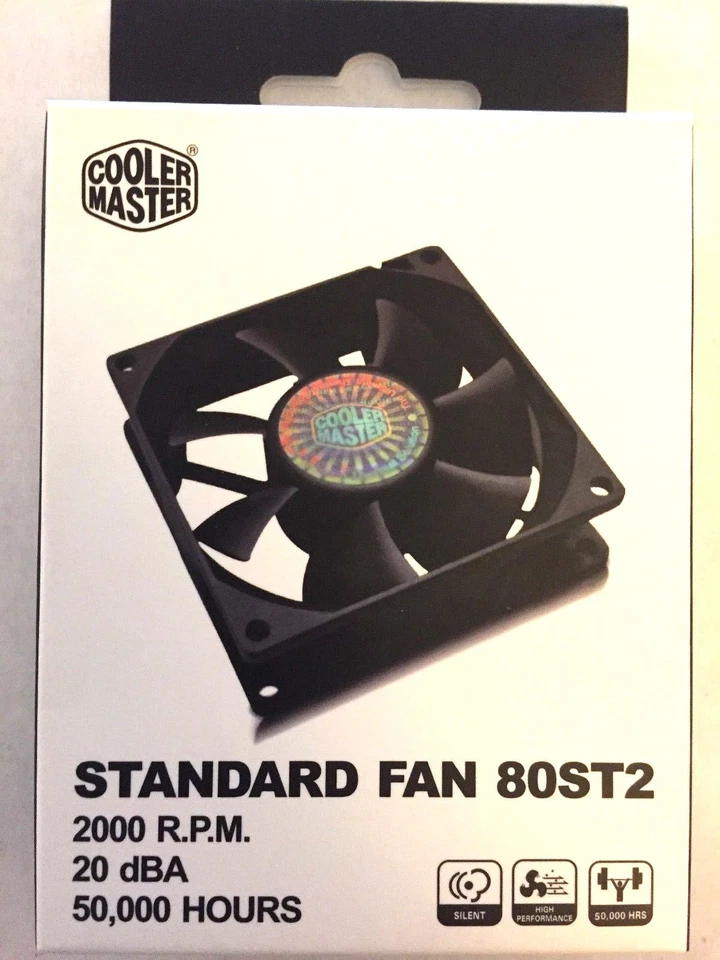 Cooler Master R4-S8R-20AK-GP 80mm Cooling Fan   80ST2   Long Life 50,000 Hours - Image 1 of 1