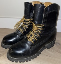 Chippewa Steel Toe Combat Boots Sz 7.5 C Leather Insoles USA Made