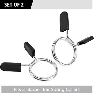 Olympic Barbell Clamps Collars 2 Pack Weight Bars Lock Dumbbell for Strength 2″ - Picture 1 of 6