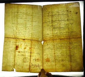 Legitimation Begräbnis leichenacker Stadt München 1833 Dokumente Deutschland - Bild 1 von 6