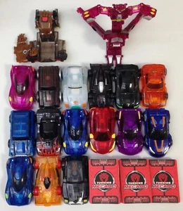 TURNING MECARD Lot Of 17 Transformable Robot Cars Mattel Figures + Cards - Picture 1 of 6