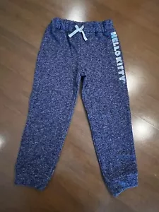 Sanrio Hello Kitty Girls Size 7 Sweatpants Purple Glitter Rainbow GREAT SHAPE - Picture 1 of 17
