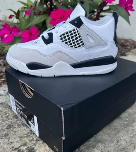 NEW! Size 10c - Nike Air Jordan 4 Retro TD ‘Military Black’ - Ships FAST + FREE - Picture 1 of 2