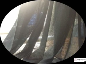 BLACK - Egyptian Draping Muslin: Pure Cotton for curtains and drapes - Picture 1 of 4