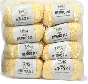 8-Tang Yarns Bebe Merino Wool Blend 200 Skein Balls #02 Yellow Total 14.11 Oz - Picture 1 of 2