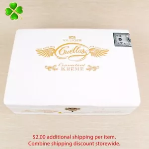 Caja de cigarros de madera vacía Cuéllar Robusto Connecticut Kreme 8,75" x 6" x 2,5" - Imagen 1 de 12