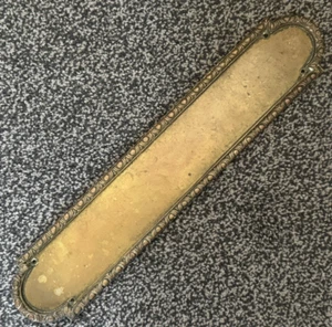 VICTORIAN BRASS FINGER PLATE DOOR PLATE - Picture 1 of 7