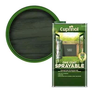 Cuprinol One Coat Sprayable Fence Treatment Forest Green 5L - Picture 1 of 1