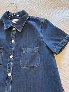TOAST Soft Short Sleeved Denim Shirt - Size 6++- Very generous - Picture 1 of 6
