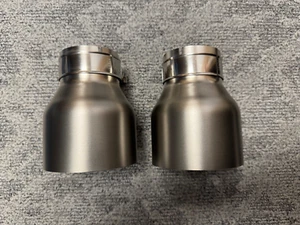 Stainless Steel Matt Brushed Exhaust Tips BMW M135i M140i M235i M240i 340i - Picture 1 of 10